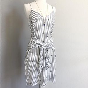 Embroidered mini dress